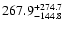 $\rm 267.9_{-144.8}^{+274.7}$