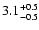 $\rm 3.1_{-0.5}^{+0.5}$