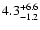 $\rm 4.3_{-1.2}^{+6.6}$