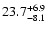 $\rm 23.7_{-8.1}^{+6.9}$