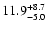 $\rm 11.9_{-5.0}^{+8.7}$