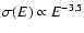 $\sigma (E)\propto E^{-3.5}$