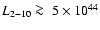 $L_{2-10} \ga~5 \times 10^{44}$