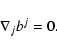 \begin{displaymath}
\nabla_j b^j = 0.
\end{displaymath}