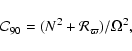 \begin{displaymath}\mathcal{C}_{\rm 90}= (N^2 + \mathcal{R}_{\varpi})/ \Omega^2 ,
\end{displaymath}