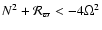 $N^2 + \mathcal{R}_{\varpi}< -4 \Omega^2$
