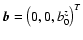 $\vec b =
\left(0,0,b^z_0 \right)^T$
