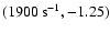 $(1900~{\rm s}^{-1}, -1.25)$