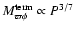 $M_{\varpi\phi}^{{\rm term}} \propto P^{3/7}$