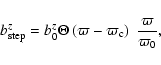 \begin{displaymath}b^z_{{\rm step}} = b^z_0 \Theta
\left( \varpi - \varpi_{{\rm c}}
\right)~ \frac{\varpi}{\varpi_0} ,
\end{displaymath}
