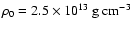 $\rho_0 = 2.5\times 10^{13}~ {\rm g~cm^{-3}}$