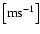 $\left[ {\rm ms^{-1}} \right]$