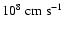 $10^8 ~{\rm cm~s^{-1}}$