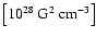 $\left[ 10^{28} ~ {\rm G^2 ~cm^{-3}} \right]$