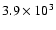 $3.9\times 10^3$