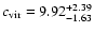 $c_{\rm vir}=9.92^{+2.39}_{-1.63}$