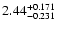 $\rm 2.44^{+0.171}_{-0.231}$