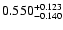 $\rm0.550^{+0.123}_{-0.140}$