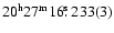 $20^{\rm h}27^{\rm m}16\hbox{$.\!\!^{\rm s}$ }233(3)$