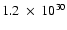 $1.2~\times~10^{30}$