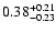 $\rm0.38^{+0.21}_{-0.23}$