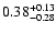 $\rm0.38^{+0.13}_{-0.28}$
