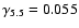 $\gamma_{5.5}=0.055$