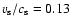 $v_{\rm s}/c_{\rm s} = 0.13$