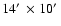 $14\hbox {$^\prime $ }\times 10\hbox {$^\prime $ }$