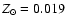 $Z_\odot = 0.019$