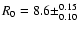 $R_0=8.6\pm^{0.15}_{0.10}$