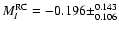 $M_I^{\rm RC} = -0.196\pm^{0.143}_{0.106}$