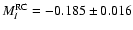$M_I^{\rm RC} = -0.185\pm0.016$