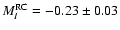$M_I^{\rm RC} = -0.23\pm0.03$
