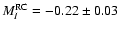 $M_I^{\rm RC} = -0.22\pm0.03$