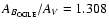 $A_{B_{\rm
OGLE}}/A_V=1.308$