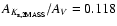 $A_{K_{\rm s,2MASS}}/A_V=0.118$