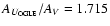 $A_{U_{\rm
OGLE}}/A_V=1.715$