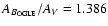 $A_{B_{\rm OGLE}}/A_V=1.386$