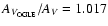 $A_{V_{\rm
OGLE}}/A_V=1.017$