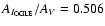 $A_{I_{\rm OGLE}}/A_V=0.506$