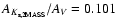 $A_{K_{\rm
s,2MASS}}/A_V=0.101$