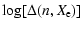 $\displaystyle \log[\Delta(n, X_{\rm e})]$