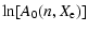 $\displaystyle \ln[A_0(n, X_{\rm e})]$