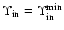 $\Upsilon_{\rm in}=\Upsilon_{\rm in}^{\min}$