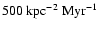 $500~\mbox{kpc}^{-2}~ \mbox{Myr}^{-1} $