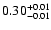 $\rm0.30^{+ 0.01}_{-0.01}$