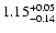 $\rm 1.15^{+0.05}_{-0.14}$