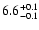 $\rm 6.6^{+ 0.1}_{-0.1}$