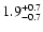 $\rm 1.9^{+0.7}_{-0.7}$